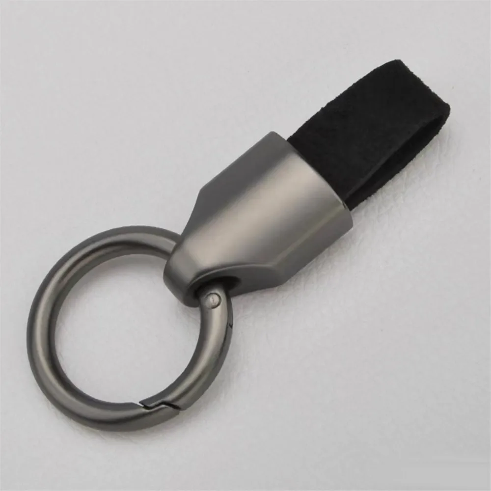 1Pc Leather Keychain Fashion Strap Key Fob Leather Keychain For Men Women Metal Bag pendant Car Key Ring Holder Gift Accessories