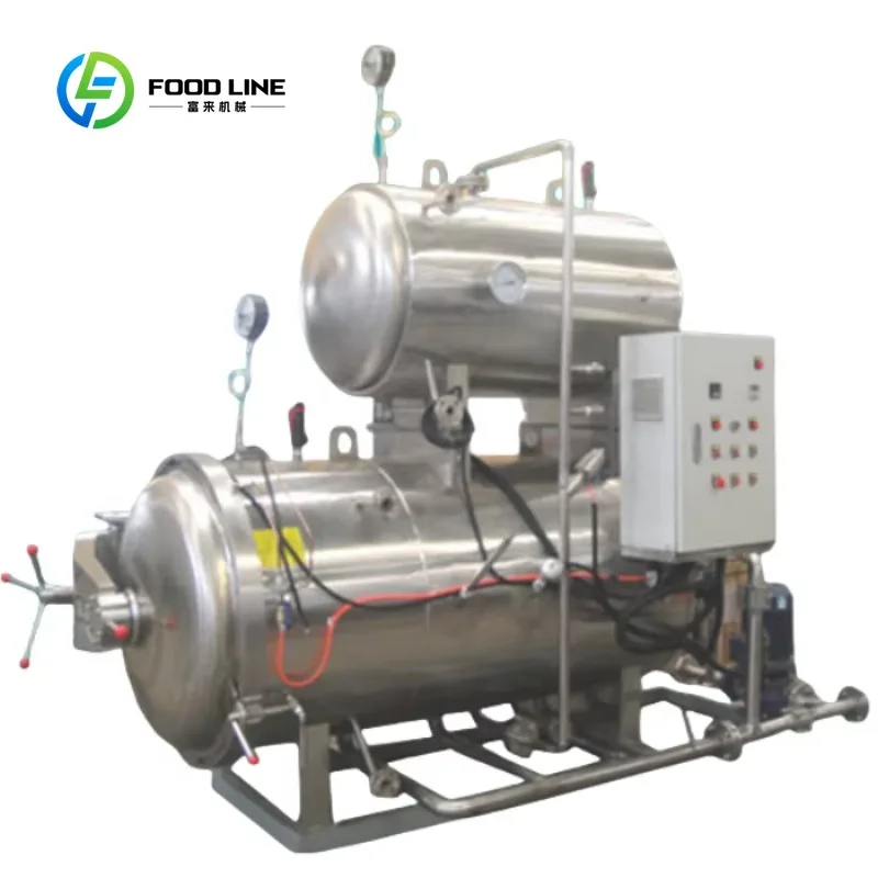 Customized Sterilization Kettle Spray Retort Sterilizer Uniform Heating for Glass Bottle Plastic Bottle Beverage Canned Food