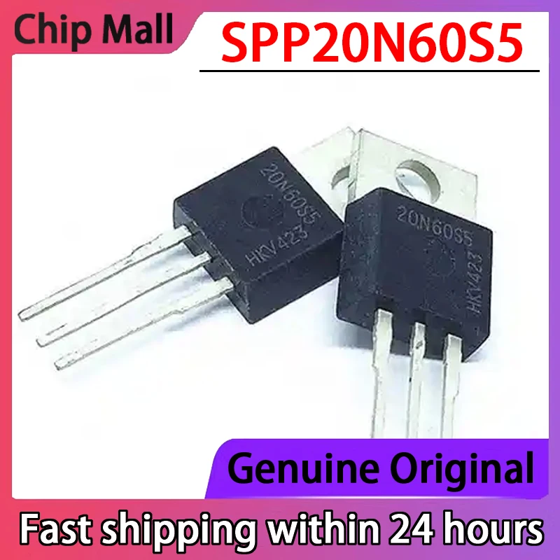 

5PCS SPP20N60S5 20N60S5 MOS Field-effect Transistor N-channel 20A 600V Inline TO-220