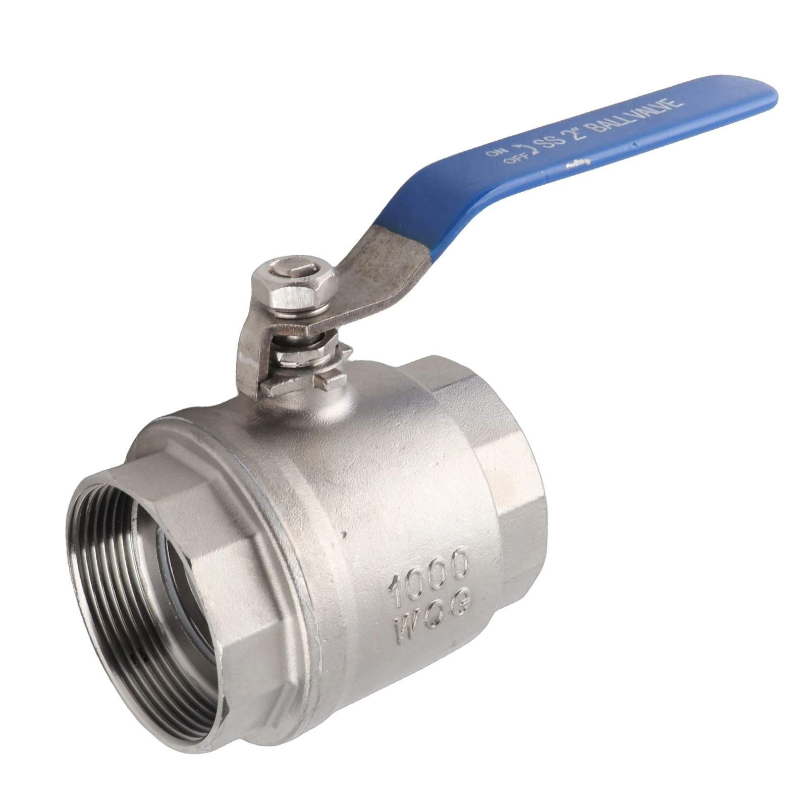 304 Stainless Steel Two Piece Full Port Female Thread Ball Valve 2