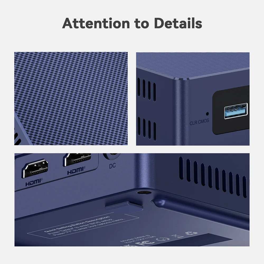 Beelink Mini S13 Процессор Intel Twin Lake-N150 Mini PC 16G 500G 3200Mhz DDR4 SATA3 SSD Настольный компьютер VS Mini S12 Pro N100