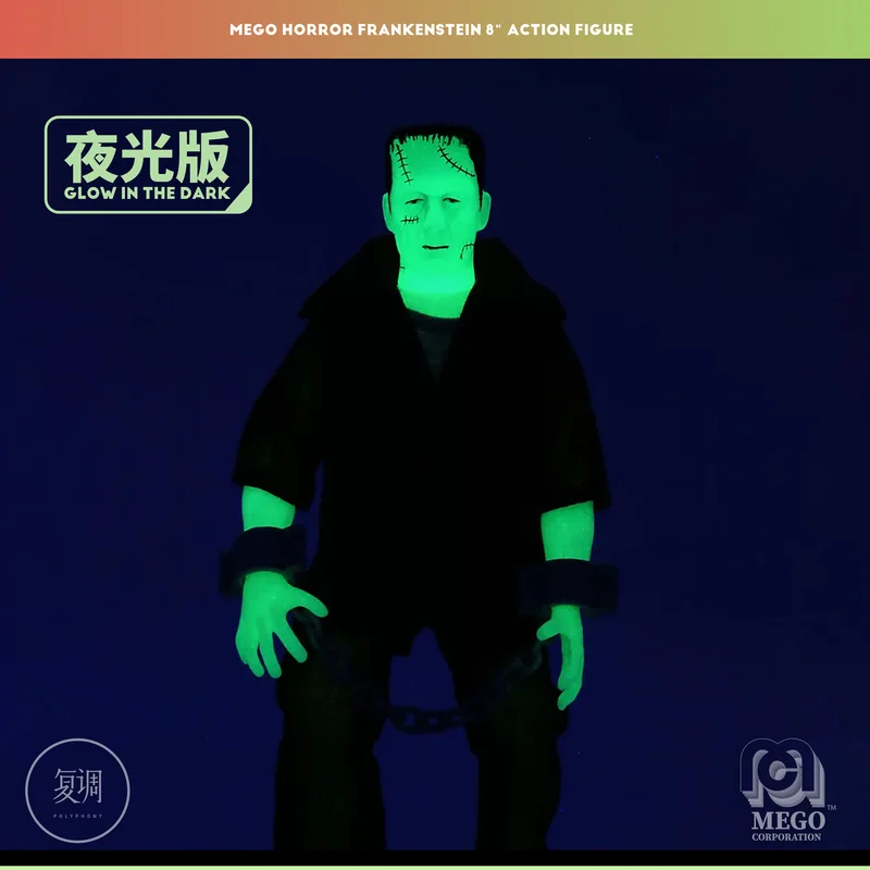In Stock: Mego Frankenstein'S Monster (Glow-In-The-Dark Version) - 8-Inch, Blister Card, Articulated Collectible For Gift