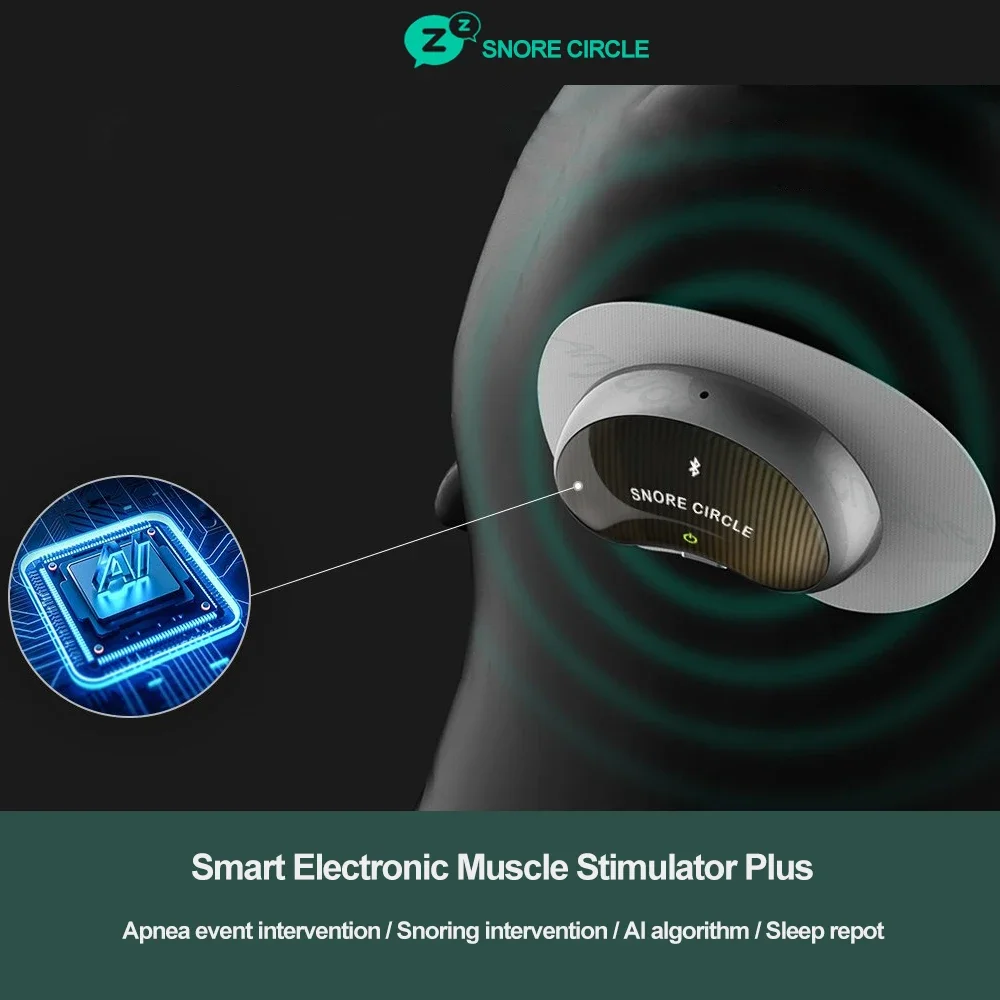 2024 Smart Anti russare Pro Magnetic Patch Snore Stopper AI Electric gola stimolatore muscolare massaggiatore No russare Sleepping Aids