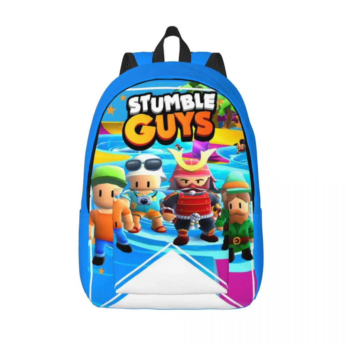 

Stumble Guys Casual Backpack Durable High School Work Cartoon Daypack for Men Women Laptop Computer Shoulder Bag