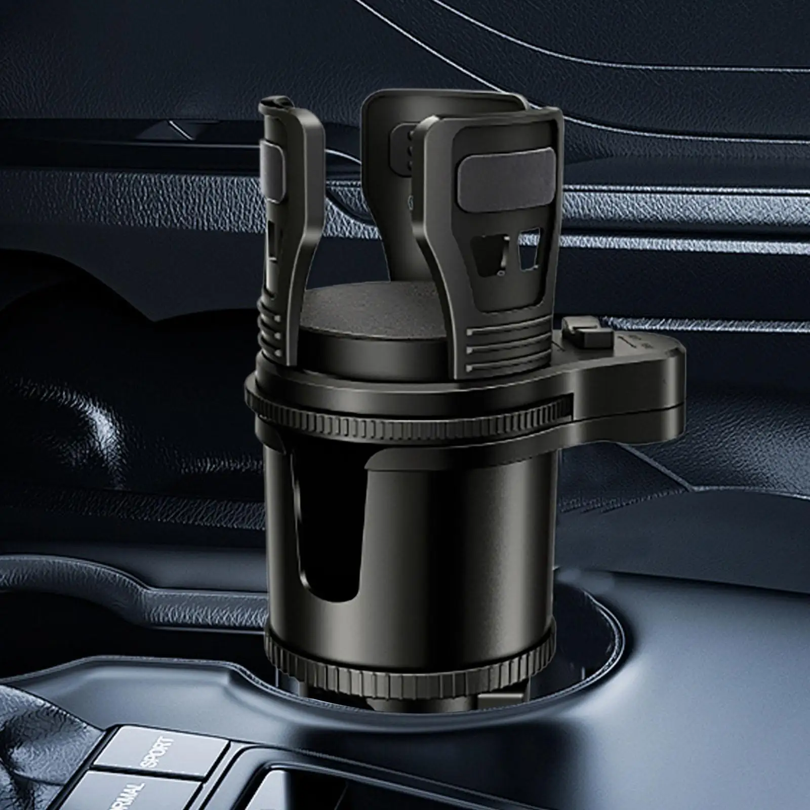 

Generic Car Cup Holder Expander Adapter Double Layer Cup Holder for Foods