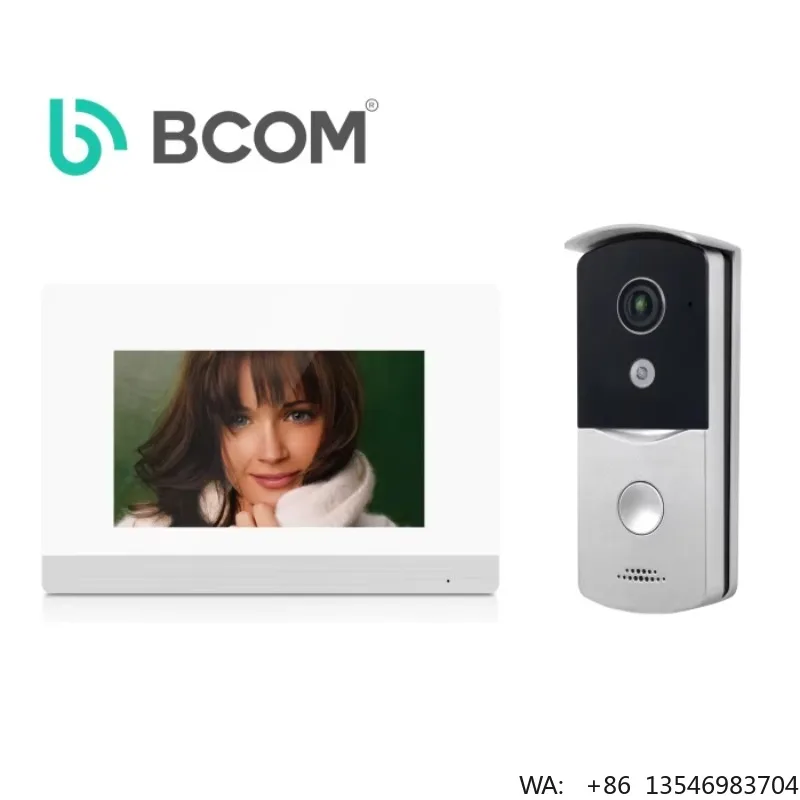 

Waterproof Villa Video Intercom for Home 4-Wire Tuya 7 Inch Touch Screen HD Video Doorbell with Metal Housing