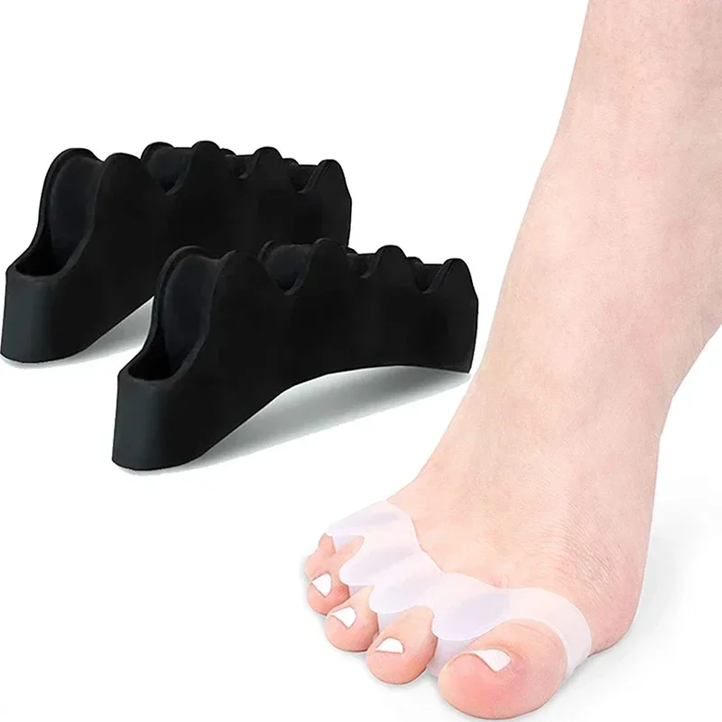 Silicone Finger Toe Protector Toe Separators Stretchers Straightener Bunion Protector Pain Relief Foot Care 2 Colors