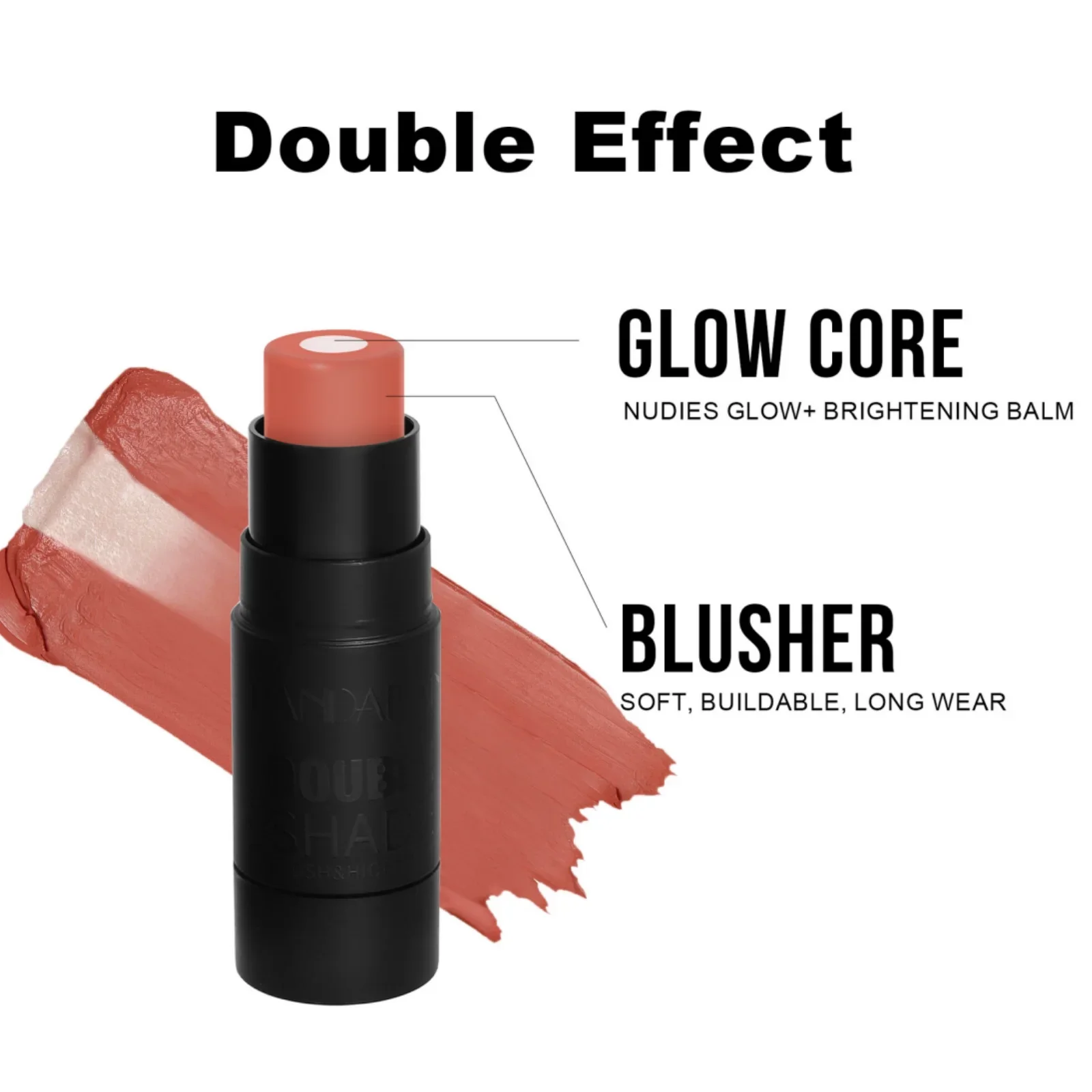 Bâton de surligneur à Blush Sandwich velouté, teinte Rouge longue durée, bâton de Contour du visage pour joues, lèvres et yeux, mélange bien
