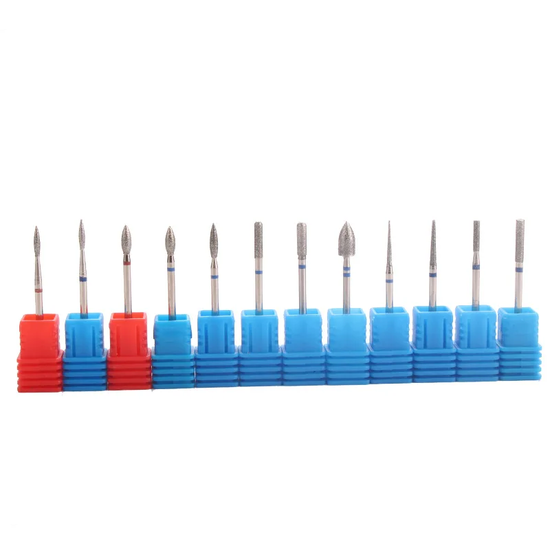 

Nail Drill Bits Electric Manicure Milling Cutter Drill Bit for Nails Diamond Cuticle Cutter Flame Bit Nail Drill Clean Bits Burr