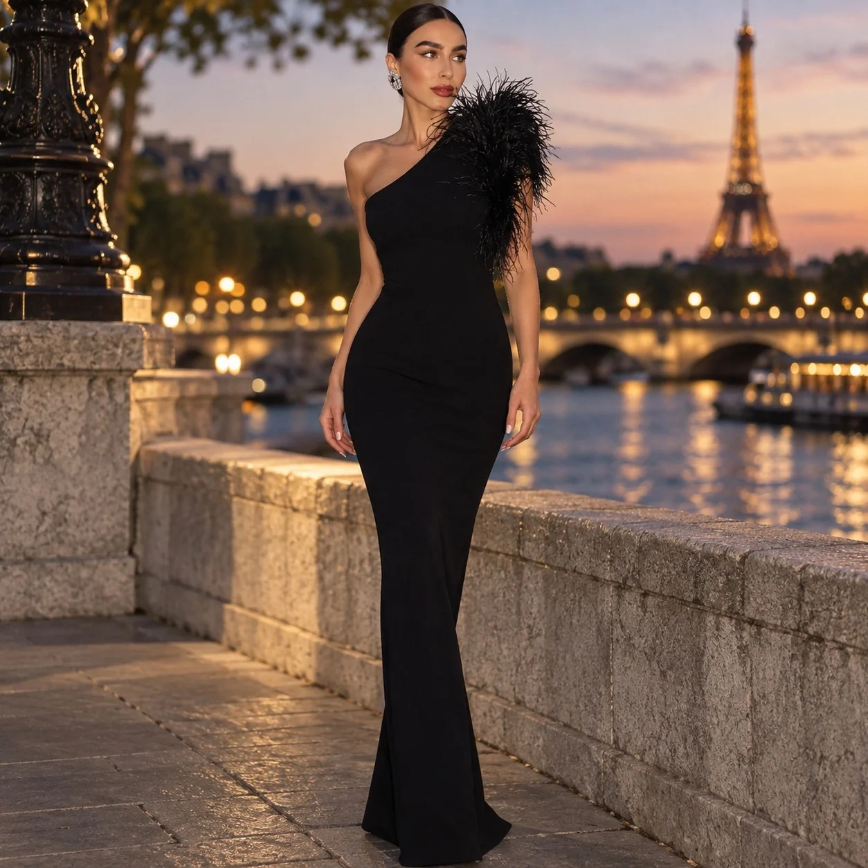 Patchwork Seam Dress Bodycon Socialite Style with Midi Waist Mid Waist Party Dress High Stretch Sleeveless Summer for Women
