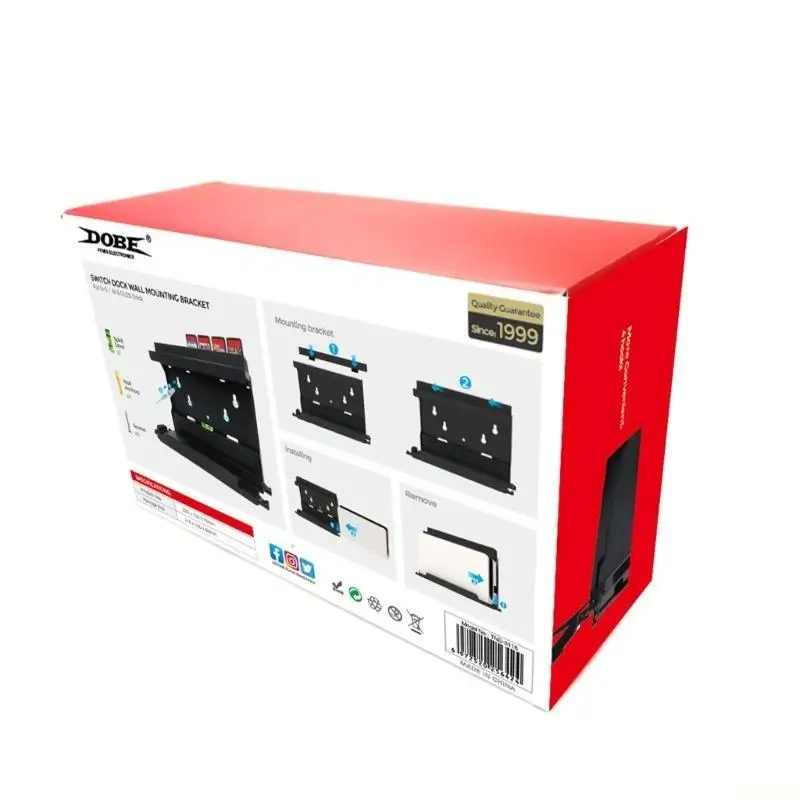B03F Space saving Wall Stand Durable ABS Wall Mount Convenient Wall Holder for SwitchOLED Must have for Game Enthusiasts
