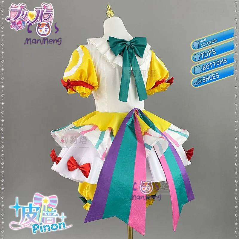 Anime pripara cosplay manaka não nova menina triângulo canção servidor traje halloween carnaval doce lolita vestido acessórios conjunto
