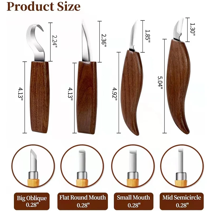 ABSF Wood Carving Tool 8 In 1 Wood Carving Tool Kit, Wood Carving Knives, With Non-Slip Cutting Gloves,Suitable For Sculpture