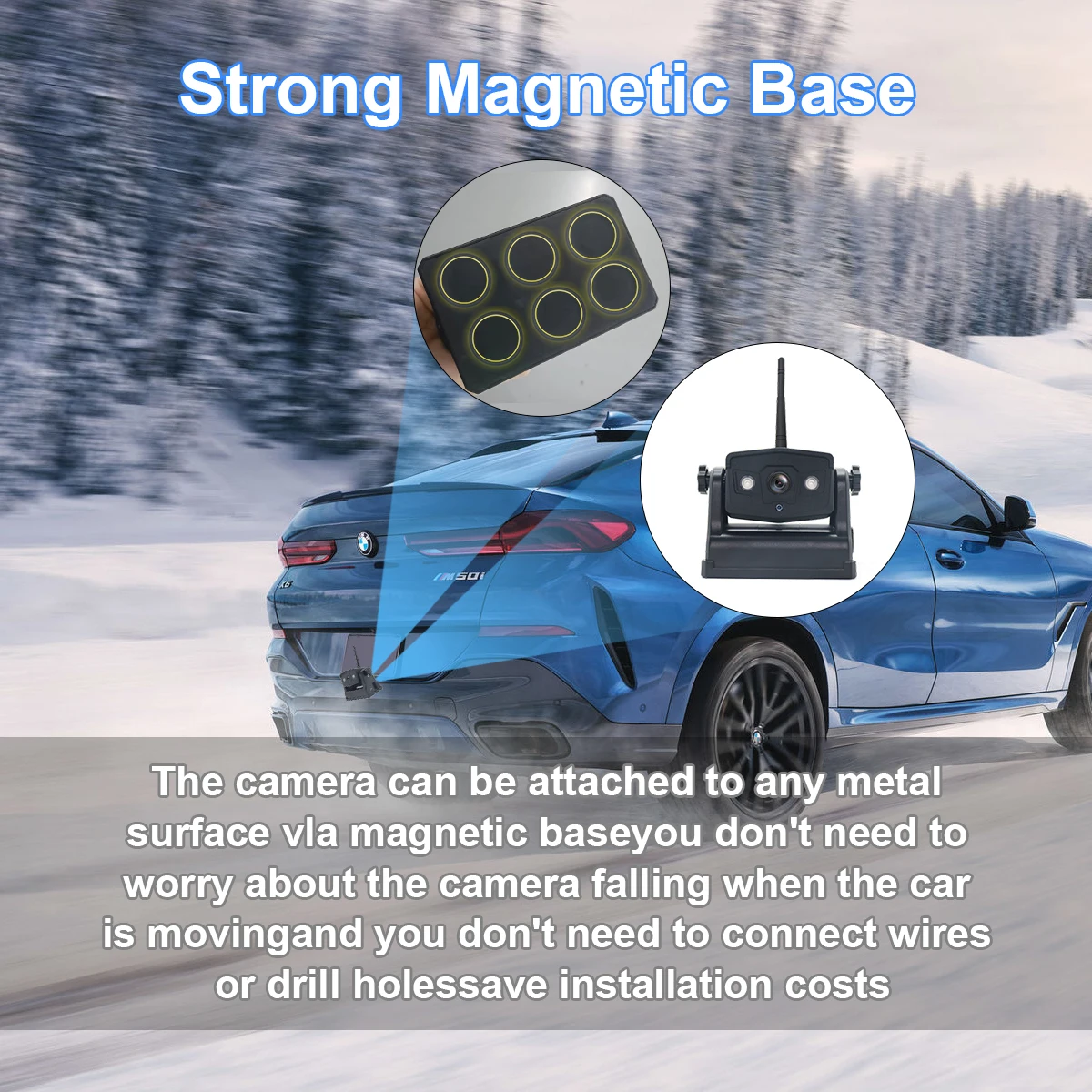Factory Direct Portable WiFi Magnetic Reverse Camera Wireless Car Camera Reverse Packing  Backup Reversing Camera