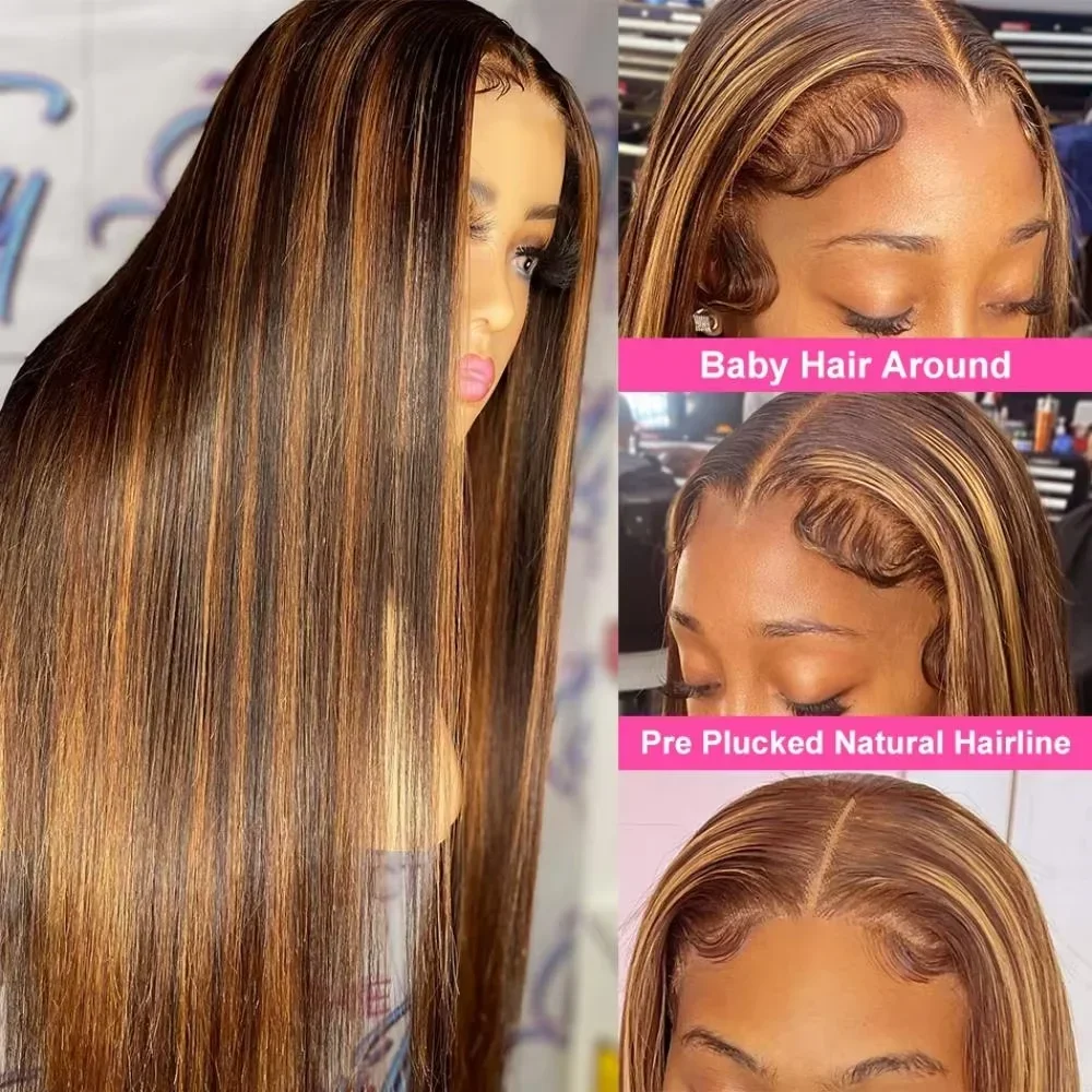 SoGreat 200% densidad resaltado 13x6 peluca con malla Frontal hueso recto pelucas de cabello humano recto HD peluca Frontal de encaje 13x4 brasileño
