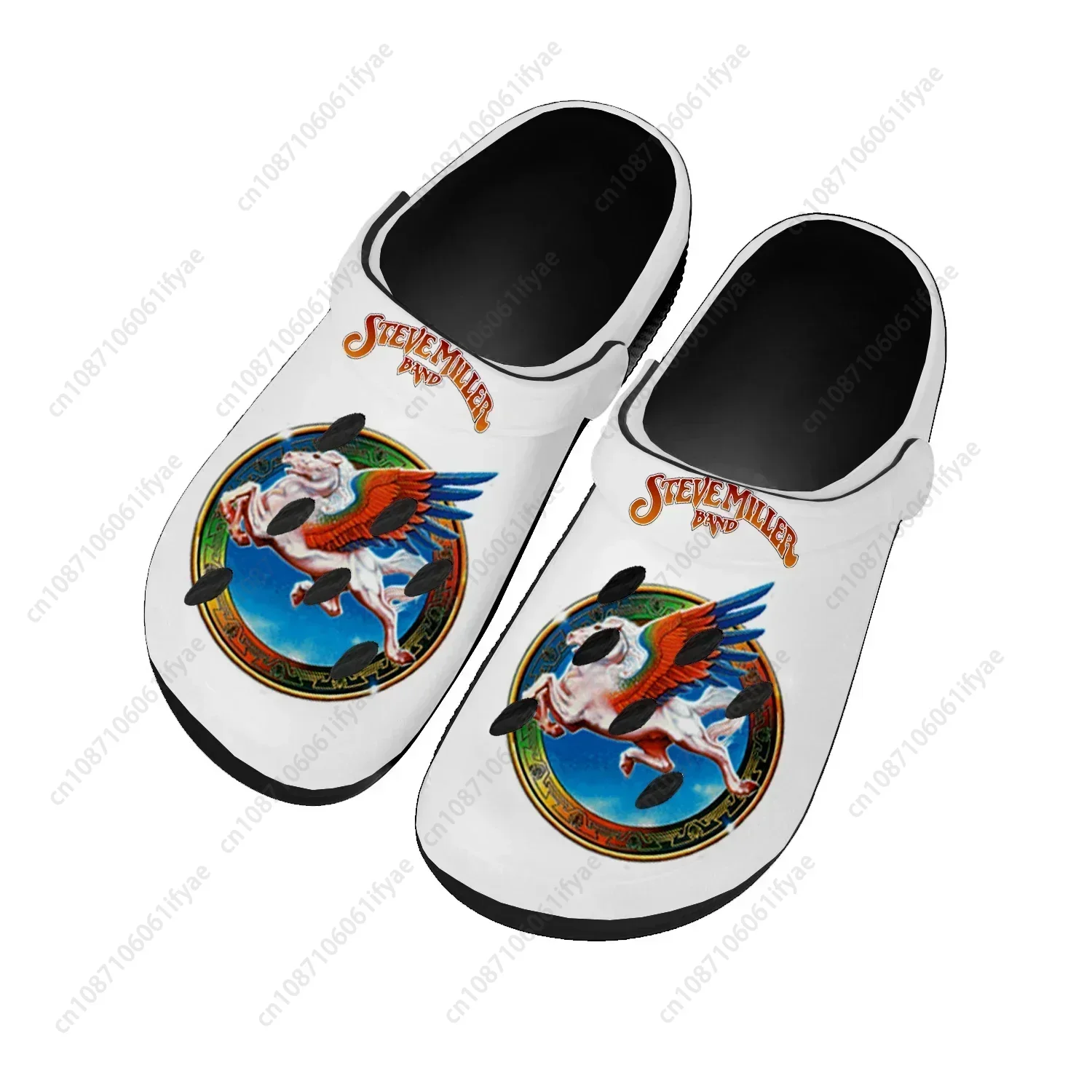 Steve Miller Rock Band Home Clogs Custom Water Shoes Mens Womens Teenager Shoe Garden Clog Breathable Beach Hole Slippers Black - view 2