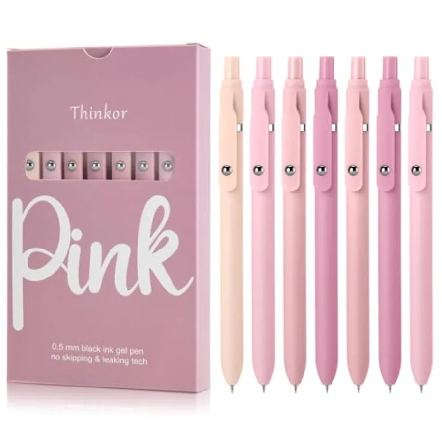 

Gel Pens Black Ink, 0.5mm Quick Dry Fine Point Smooth Writing Pens, Cute Office School Supplies Gifts for Women Student
