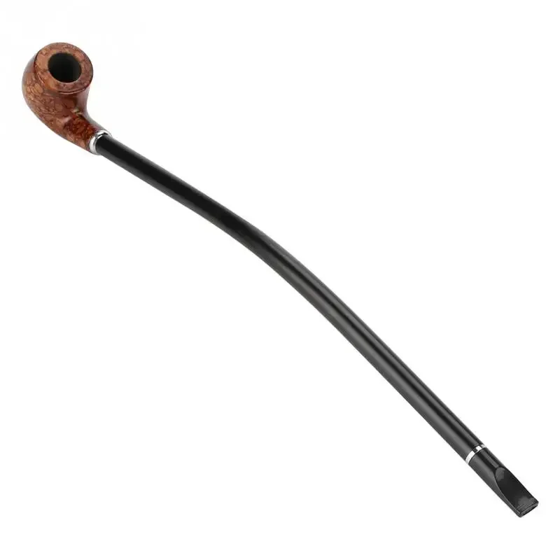 New Personality Wodden Smoking Pipes 41cm Lengthened Resin Loop Long Handle Pipe Dry Tobacco Accessories with Gift Box