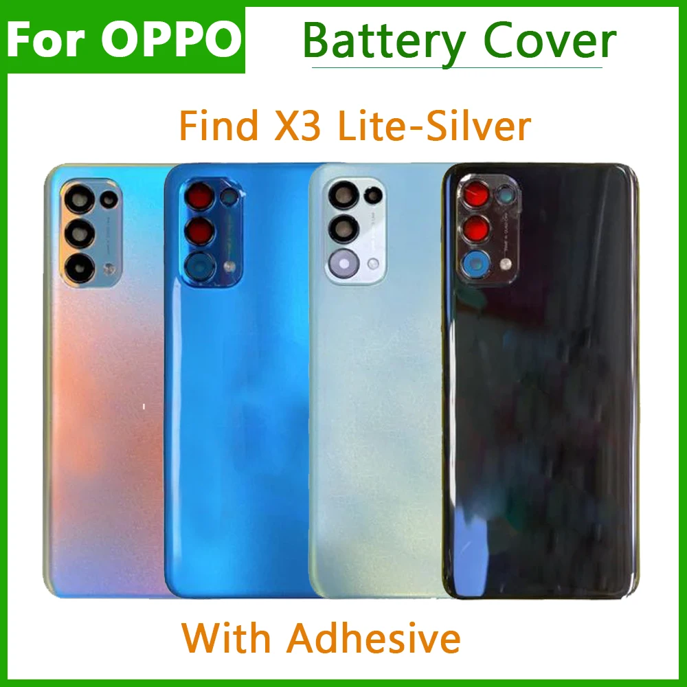 

For Oppo Find X3 lite RearPanel Battery Back Cover New Rear Door Housing Case For find x3 lite Replacement Parts