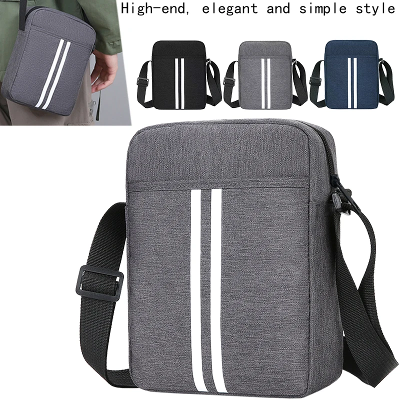 Daily Wear Sporty Stripe Crossbody Bag Fashion Solid Tone Purse, Practical Size for Daily Commute and Casual Outdoor Outings