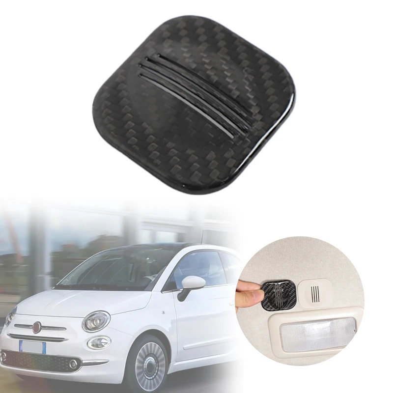 

Для Fiat 500 2016-2025 настоящее углеродное волокно салона автомобиля на крыше микрофона отделка авто аксессуары