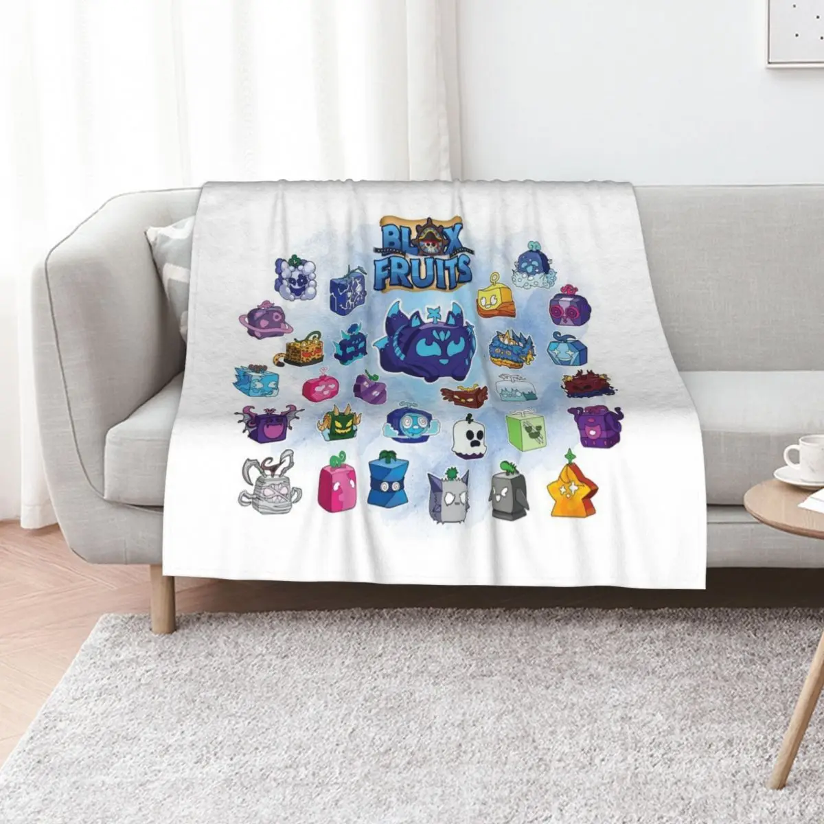 

Kitsune - Blox Fruits - Characters Throw Blanket Travel Hairys Fashion Sofas Thermals For Travel Blankets