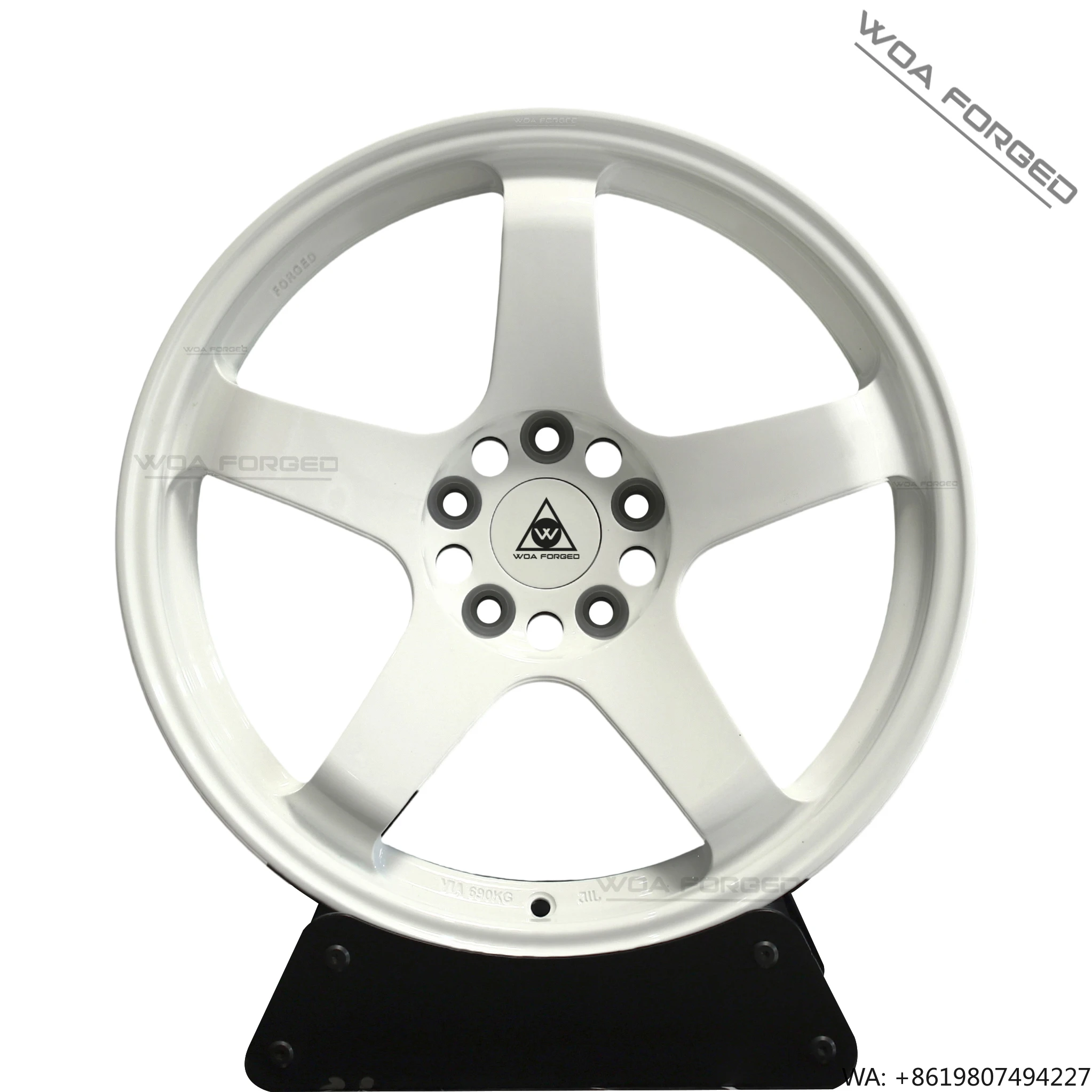 

Creamy White 5-Spoke Deep Dish Custom Forged Wheels 5x112 5x120 JDM Style Rims GT4 Style for Skyline R33