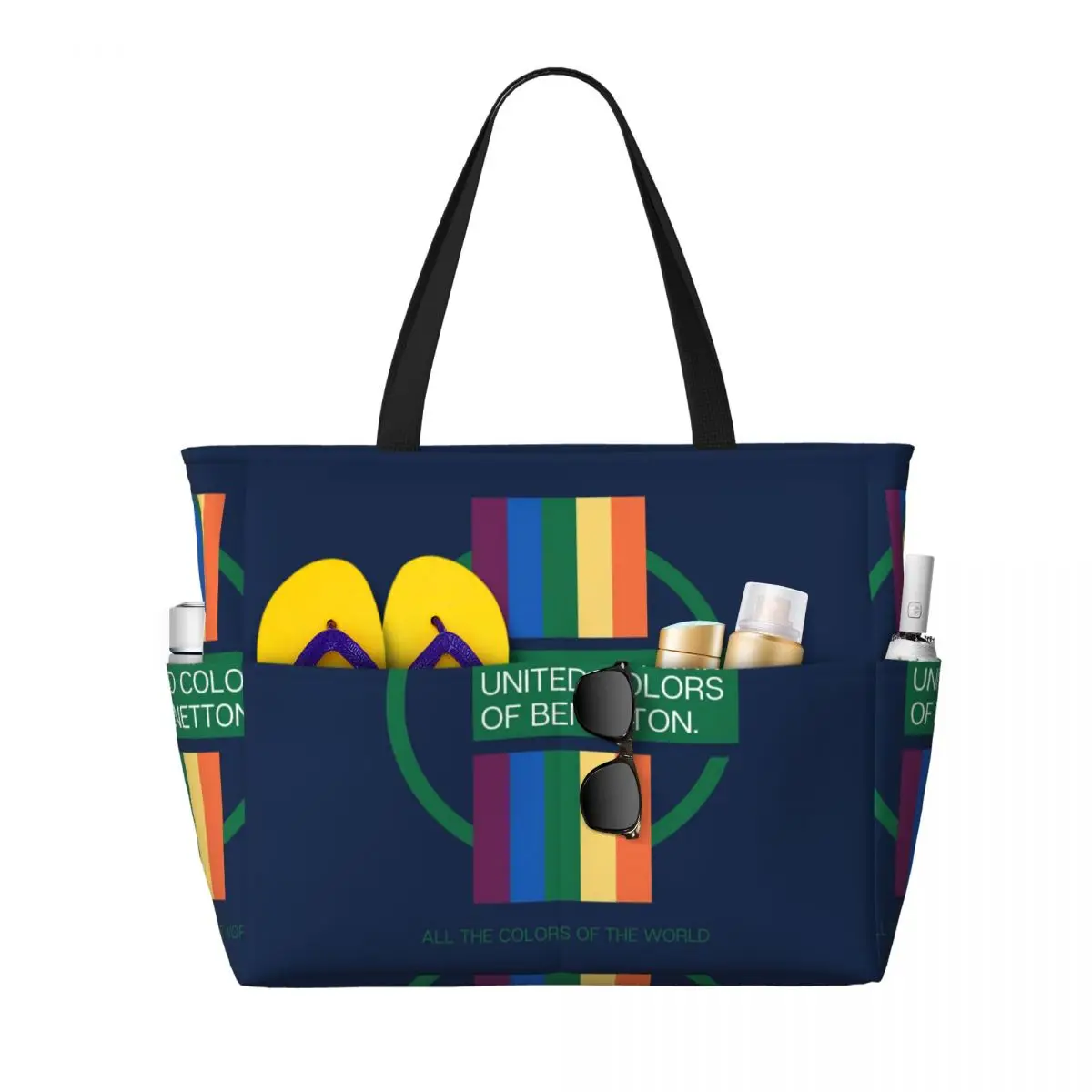 United Colors Of Benetton Beach Tote Bag Sport Gym Yoga Duffle Large Tote Bag Women Travel Bag Fitness bag