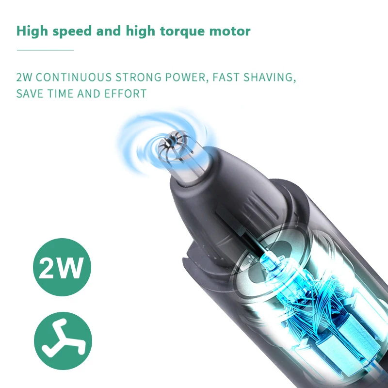 Keme-recortador de vello de nariz y Oreja para hombres, recortador de barba y cejas recargable, limpiador eléctrico de oídos, depilación de nariz, 3 en 1, 385