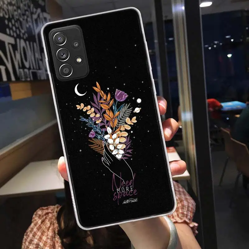 Luxury Moon Star Flower Phone Case For Galaxy A50S A70S A21S A31 A41 A51 A71 Samsung A12 A22 A32 A52 A52S A72 A42 A10 A20E A20S image 5