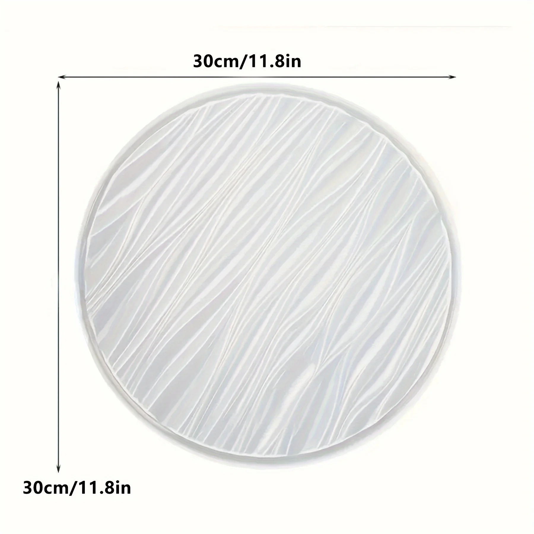 1 pcs 300mm large round resin silicone mold, wavy round tableware epoxy resin mold for DIY clock table plate home decoration
