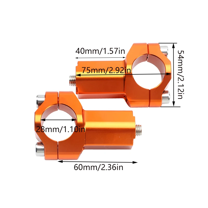 دراجة نارية ل KTM SX SXF XC XCF XCW EXC EXCF 125 150 200 250 300 350 400 450 500 530 CNC 28 مللي متر المقود الناهضون بار جبل المشبك