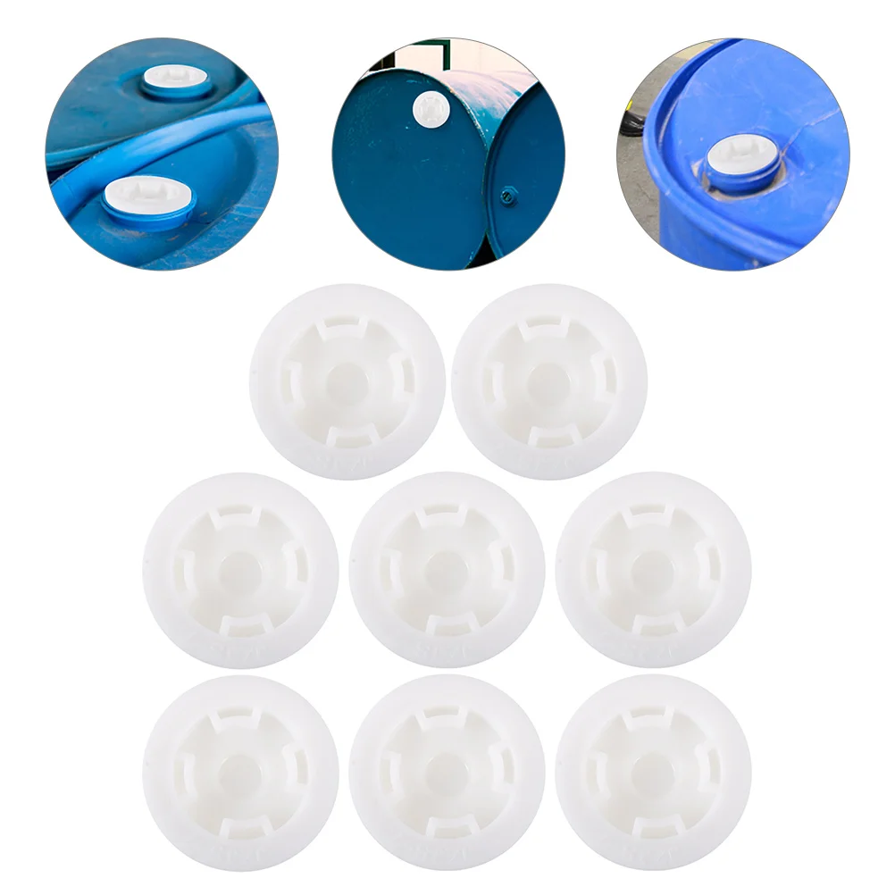 8 Pcs Chemical Barrel Cover Water Caps Plastic Drum Plug Kettle Lid Gallon Oil Lids