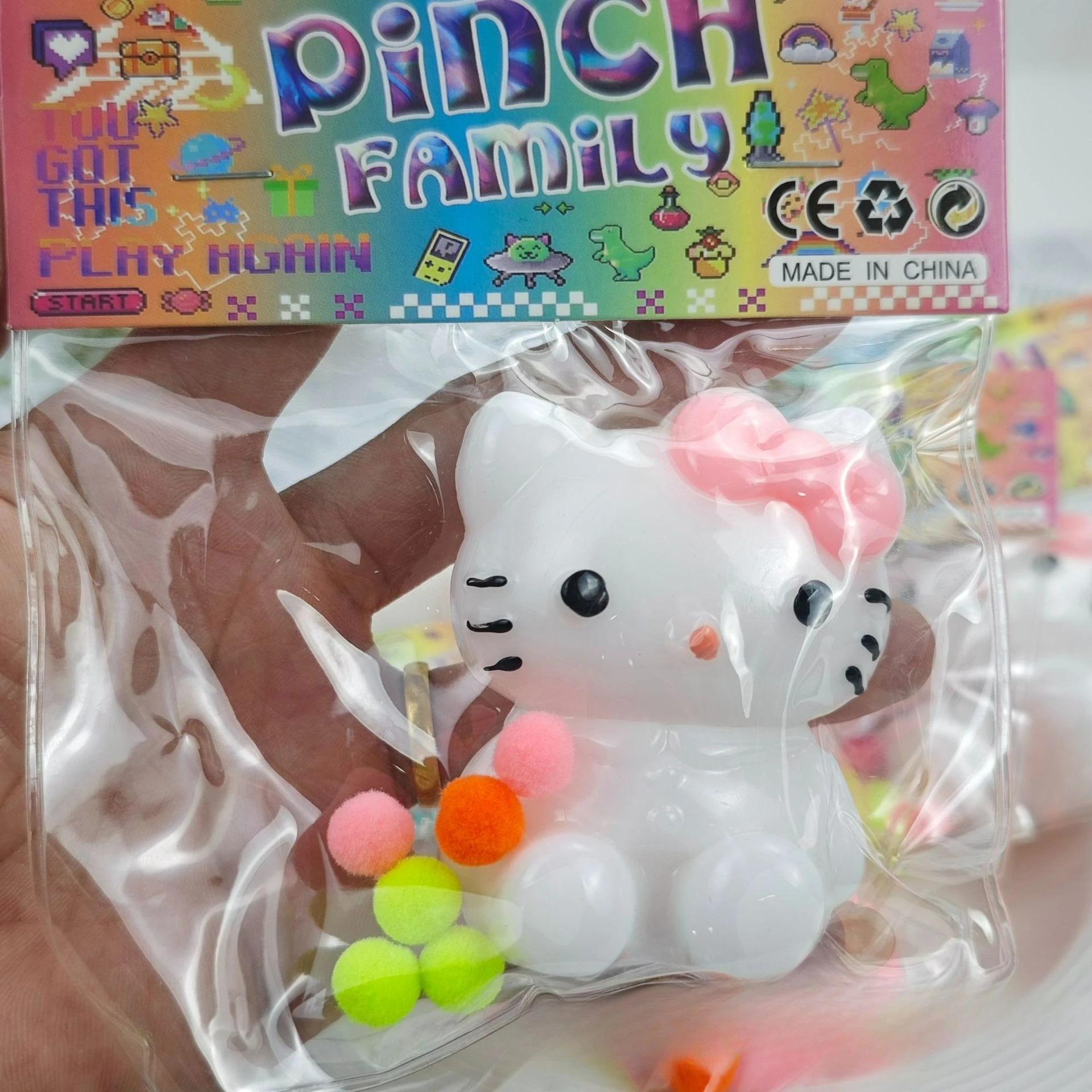 Sanrio Hello Kitty Squeeze Dezelfde grensoverschrijdende buitenlandse handel Ontluchting Stress Relief Squeeze Schattig huisdier Decompressie Speelgoed Kitty