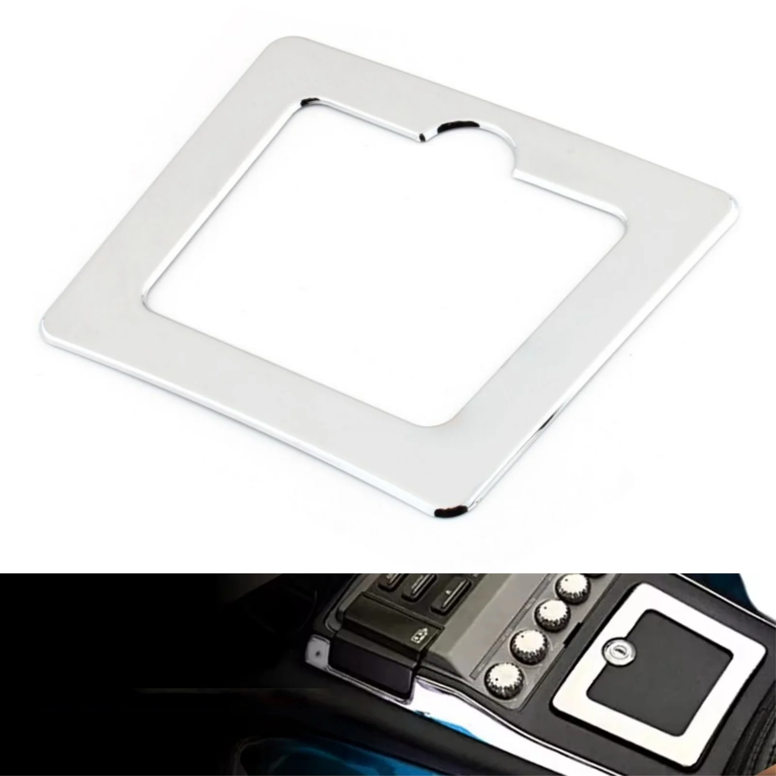 

Motorcycle Silver Chrome Iron Fuel Door Frame Accent Decoration Cover Easy Installation For Honda Gold Wing GL1500 1988-2000