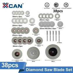 XCAN Diamond Saw Blade Mini Circular Saw Blade 38pcs 16-60mm Diamond Cutting Saw Disc For Dremel Rotary Tools