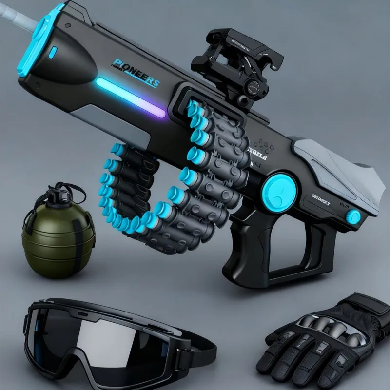 New rechargeable electric continuous fire soft bullet gun hand-integrated boys and children's toys