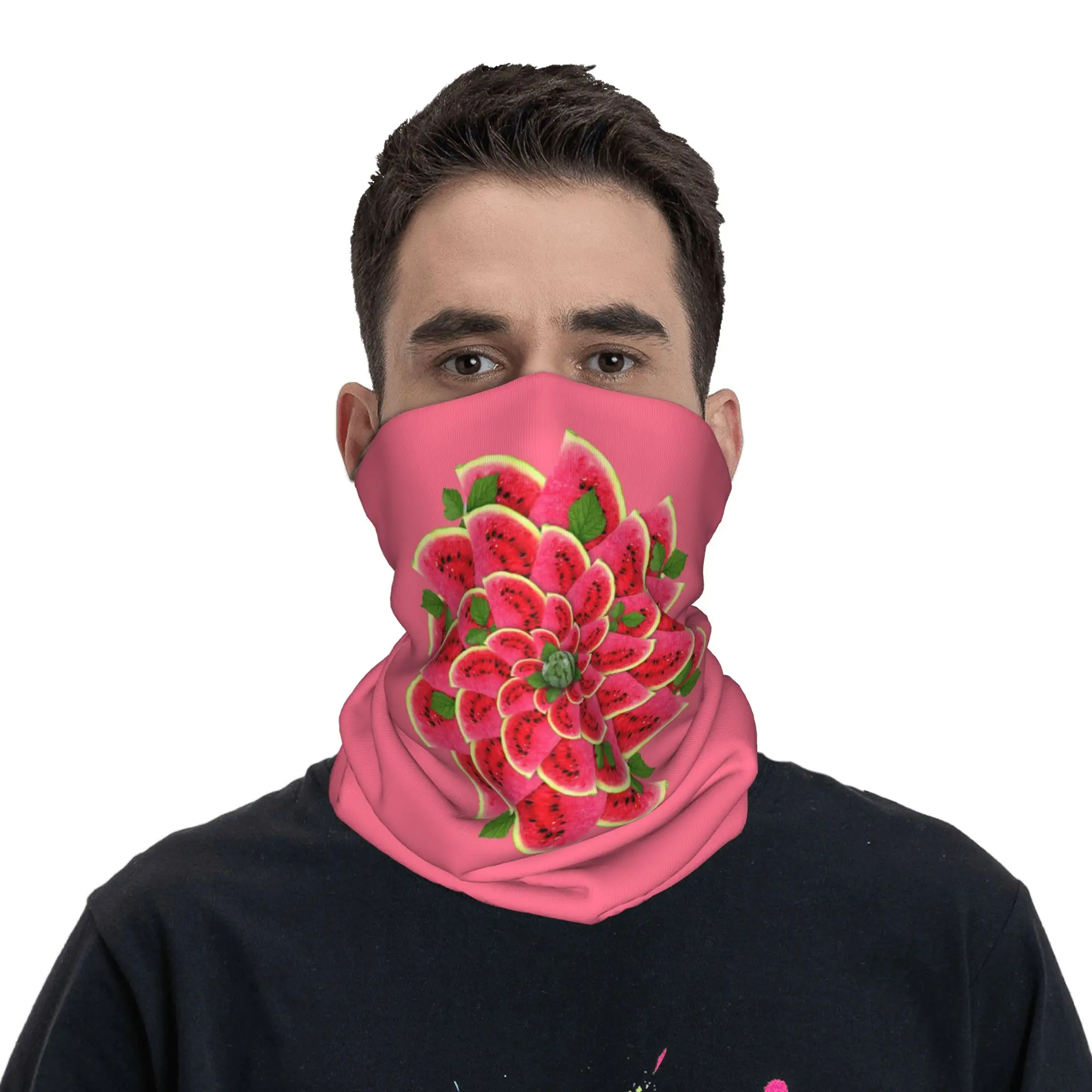 watermelon drawing pattern Bandana Neck Gaiter Printed Magic Scarf Multi-use Headwear Outdoor Sports For Men Women Adult
