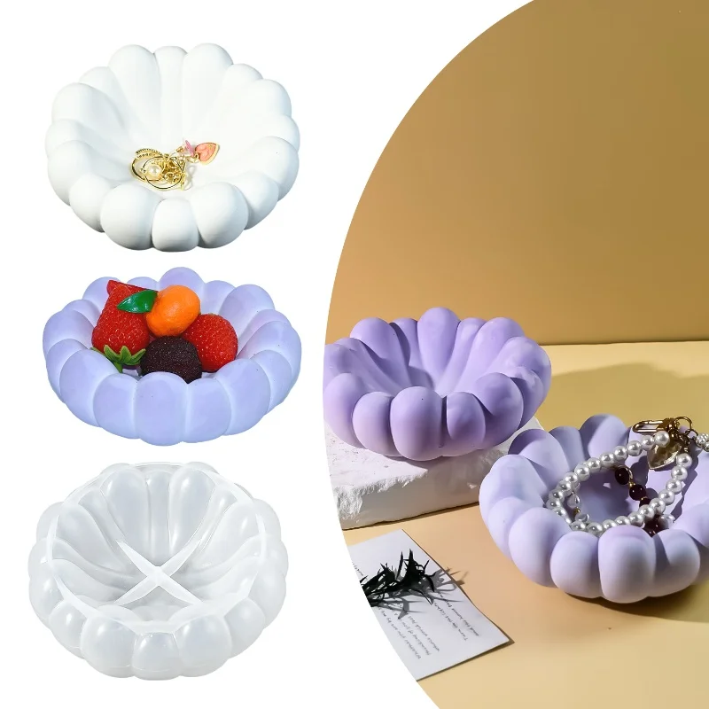 

Cloud Shaped Fruit Storage Plate Silicone Molds DIY Gypsum Jewelry Tray Desktop Decoration Ornament Epoxy Resin Mold Handicrafts