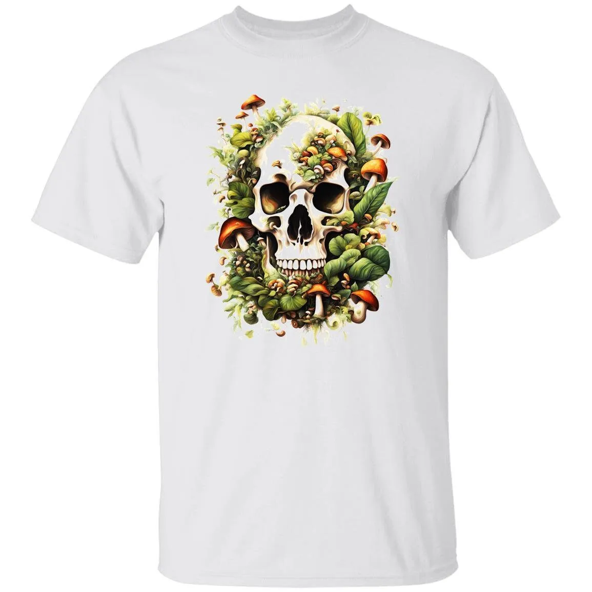 Owl With Skull Antique Vintage Gothic Drawing T-shirt 148