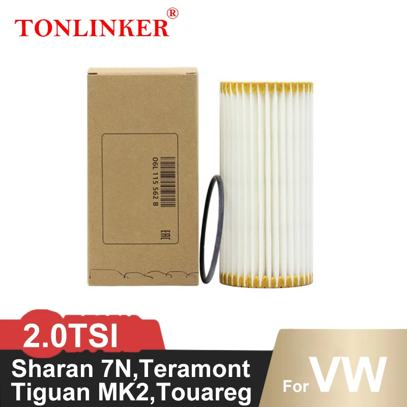 TONLINKER Oil Filter 06L115562B For Volkswagen Vw Tiguan Mk2 Teramont Touareg Sharan 7N 06L115466C 2.0TSI 2017-2020 2021 2022-