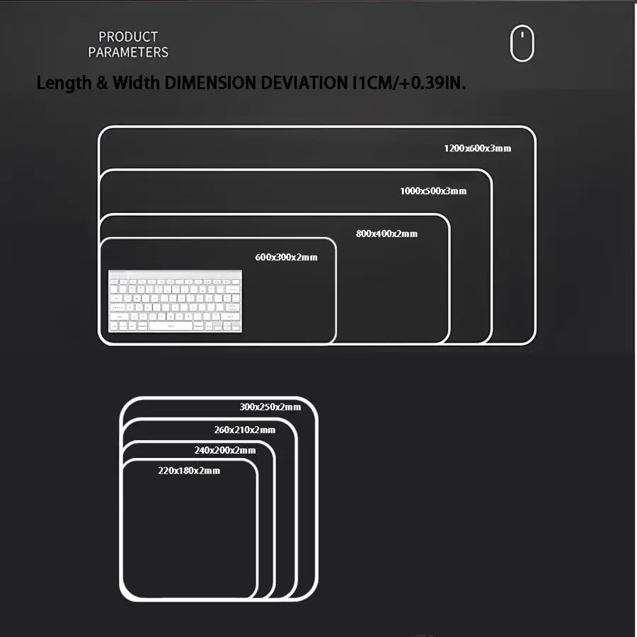 Black White Eyes Mouse Pad Desk accessories Keyboard Mouse Pad Game Console Pad Computer Laptop Pad office Pad Anti slip