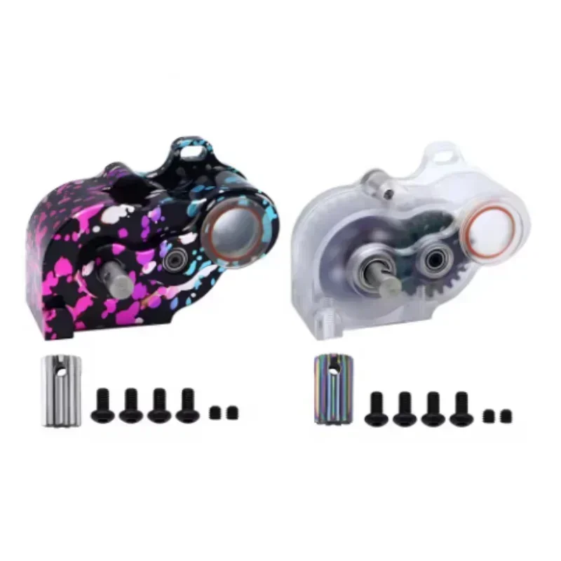 transmission complete gearbox with transparent cover, suitable for DIY 1/10 SCX10 TRX4 gearbox