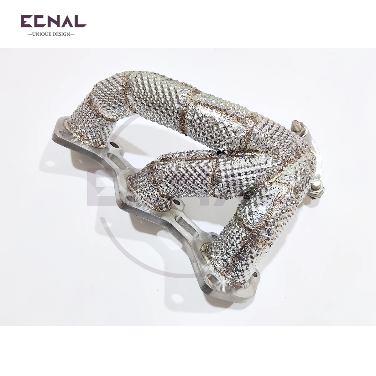 Ecnal Exhaust for 2016-2018 Porsche 911 991.2 3.0T T304 Stainless Steel Sports Equal Length Exhaust Insulated Manifold Downpipe