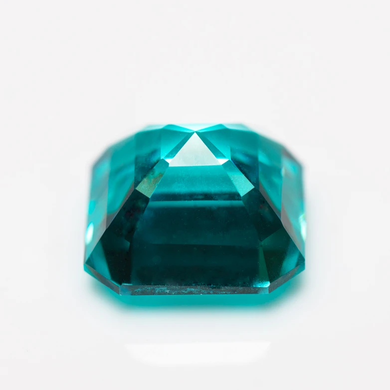 Laborgezüchteter Paraiba-Asscher-Saphir, Edelstein für DIY-Ringe und Halsketten, hochwertige Materialien für die Schmuckherstellung mit Zertifikat – Detail 6
