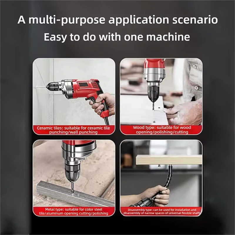 High-Power Electric Drill Set Multifunctional Impact Drill for DIY Household Polishing Cutting Drilling Hole Screwdriver Tool