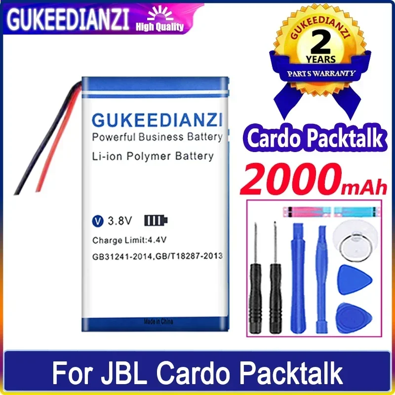 2000mAh Replacement Batteries For JBL Cardo Packtalk Digital High Capacity Battery