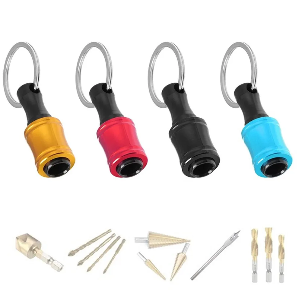 1Pc 1/4inch Hex Shank Screwdriver Bits Holder Extension Bar Drill Screw Adapter Quick Release Keychain Hand Tools