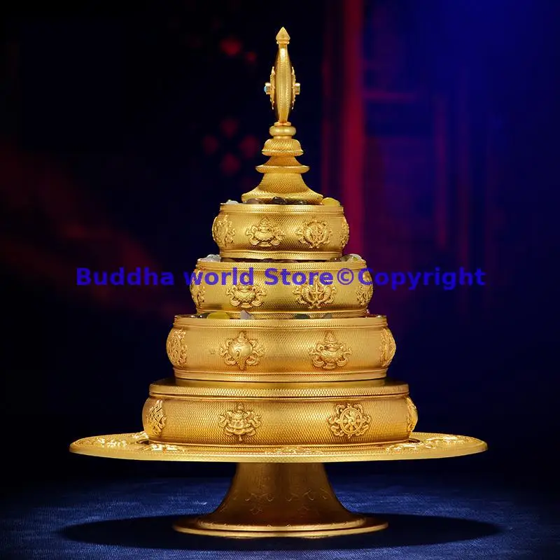 2025 Buddhism supply Tibet Nepal Temple altar Auspicious Buddha dharma tool gemstone Mandala Buddhist Cultivating energy