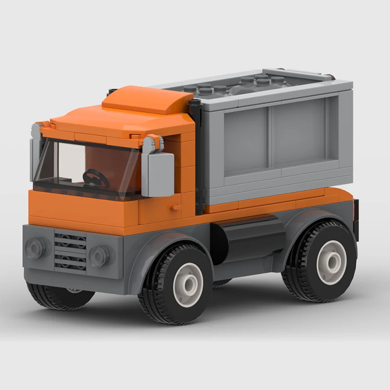 City Car Model MOC Building Bricks Light Compact Dump Truck Modular Technology Gifts Holiday Assemble Toys Suit Display